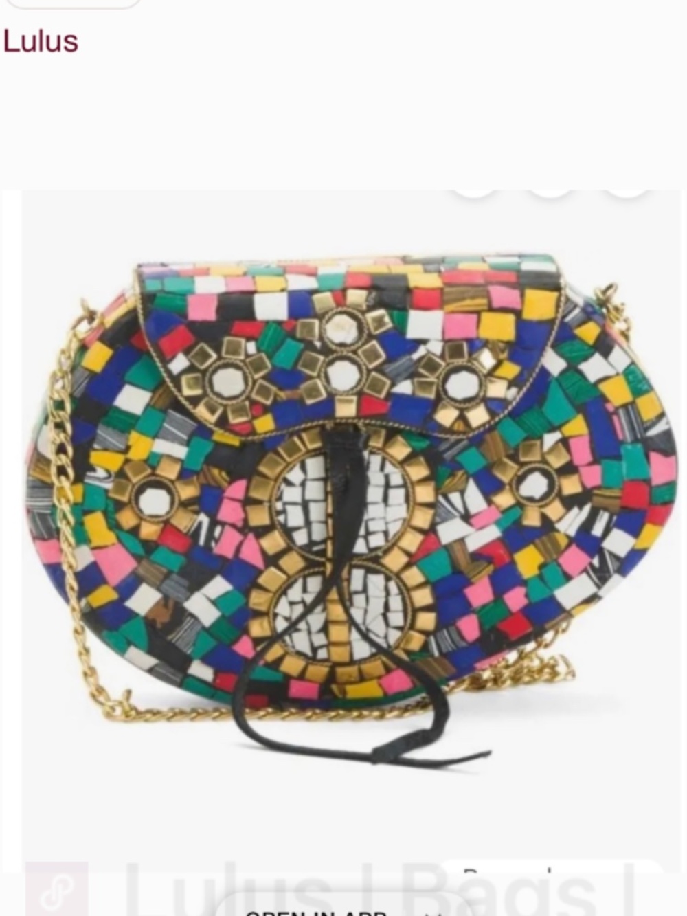 Lulus Bianca mosaic bag
